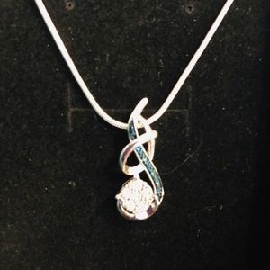 Kay Jewelers diamond/sapphire pendant